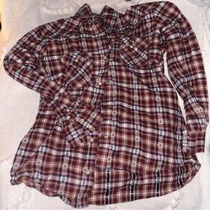 Retro Wrangler Plaid Button-Up Shirt